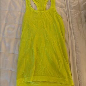 Lululemon Athletica Yellow Sleeveless Tank Top